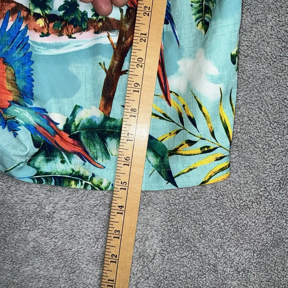 George At‎ The Knee Swim Trunks Mens Size XL (40-42) Multicolored Floral Parrot